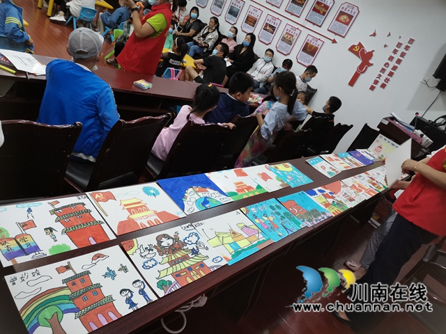  泸州社区大学龙南社区教育学习中心开展“童心向党·传承红色文化”绘画活动(图4)