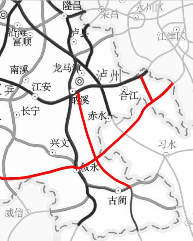 强化“南翼”！泸州拟建两条高速公路(图1)