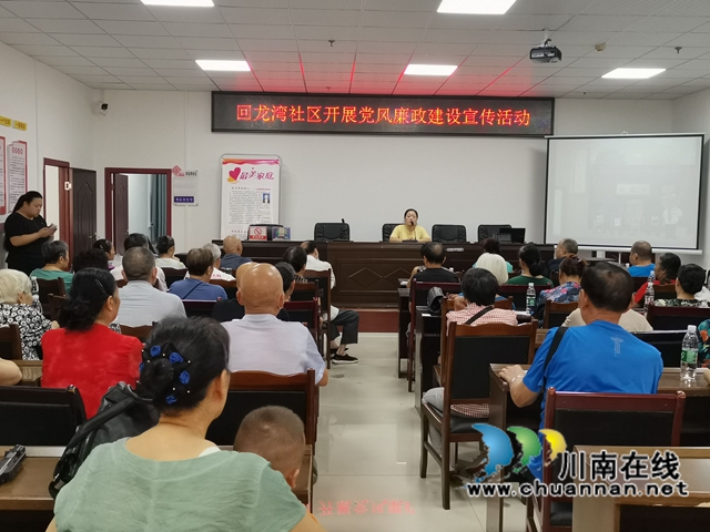龙马潭区小市街道回龙湾社区开展党风廉政建设宣传活动(图3)