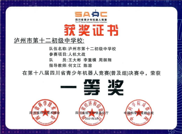 泸州十二中再获科创大奖！(图2)