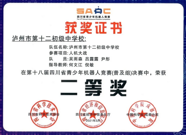 泸州十二中再获科创大奖！(图4)