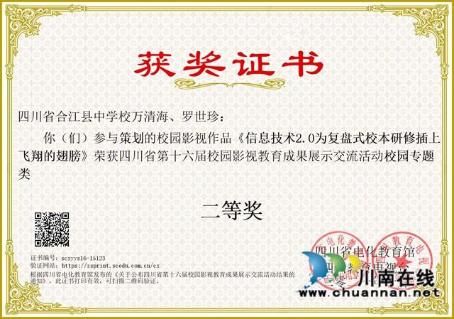 合江中学教师再获省级奖项！