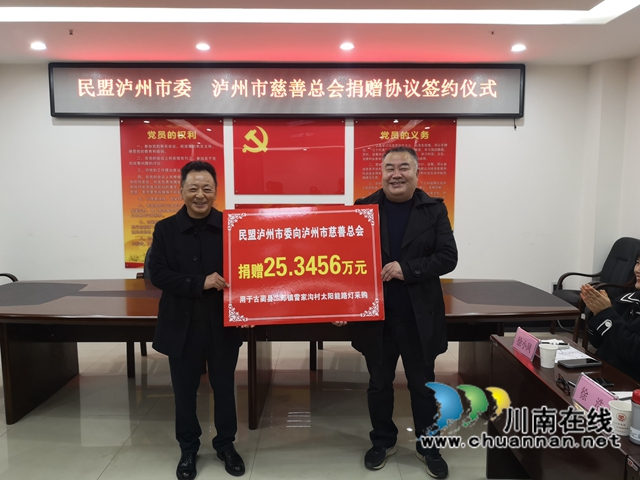 民盟泸州市委：路灯捐赠新进展，乡村振兴亮起来