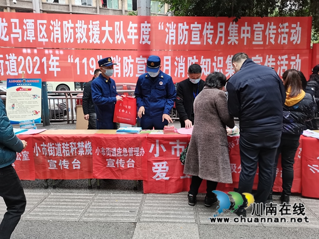 龙马潭区小市街道联合区消防与救援大队开展“119”消防宣传月集中宣传活动(图4)