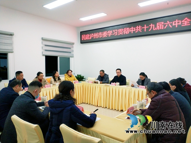 民建泸州市委召开中共十九届六中全会精神专题学习会