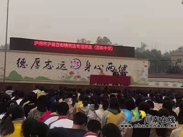 泸县百和镇开展宪法宣传进校园活动(图2)