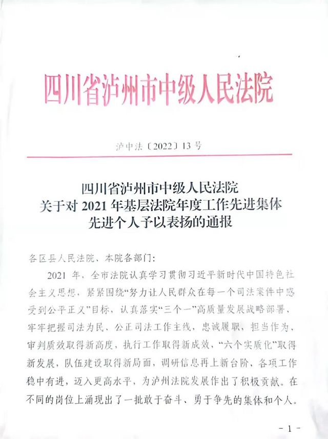 龙马潭区法院斩获信息工作先进法院与调研工作先进法院